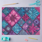 Kleurrijke Patchwork Quilt Art Tissue Papier (Craft)