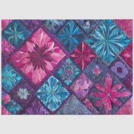 Kleurrijke Patchwork Quilt Art Tissue Papier