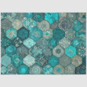Kleurrijke Patchwork Quilt Art Tissue Papier (Voorkant)