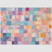 Kleurrijke Patchwork Quilt Art Tissue Papier (Voorkant)