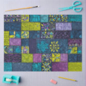 Kleurrijke Patchwork Quilt Art Tissue Papier (Craft)