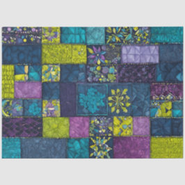 Kleurrijke Patchwork Quilt Art Tissue Papier