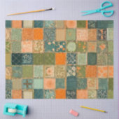 Kleurrijke Patchwork Quilt Art Tissue Papier (Craft)