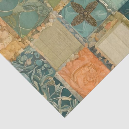 Kleurrijke Patchwork Quilt Art Tissue Papier (Detail)