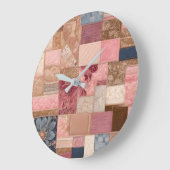 Kleurrijke Patchwork Quilt Art Wall Clock Grote Klok (Hoek)