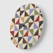 Kleurrijke Patchwork Quilt: Bloemtextuur. Grote Klok (Hoek)