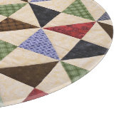 Kleurrijke Patchwork Quilt: Bloemtextuur. Snijplank (Hoek)