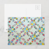 Kleurrijke patchwork quilt briefkaart (Voorkant / Achterkant)
