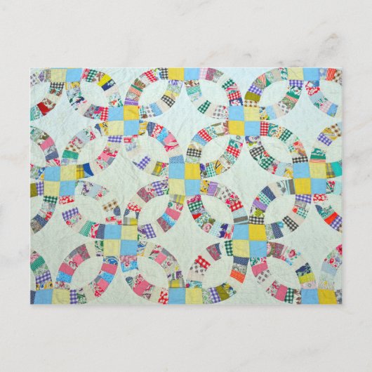 Kleurrijke patchwork quilt briefkaart (Voorkant)
