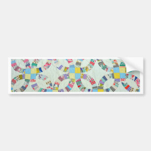 Kleurrijke patchwork quilt bumpersticker