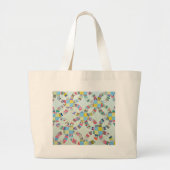 Kleurrijke patchwork quilt grote tote bag (Voorkant)