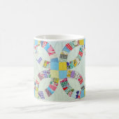 Kleurrijke patchwork quilt koffiemok (Center)