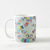 Kleurrijke patchwork quilt koffiemok (Links)
