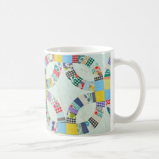 Kleurrijke patchwork quilt koffiemok (Rechts)