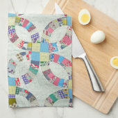 Kleurrijke patchwork quilt theedoek (Quarter Fold)