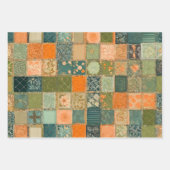 Kleurrijke Patchwork Quilt Wrapping Paper Sheets (Voorkant 2)