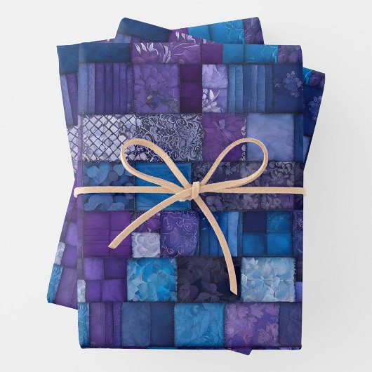 Kleurrijke Patchwork Quilt Wrapping Paper Sheets