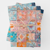 Kleurrijke Patchwork Quilt Wrapping Paper Sheets