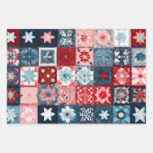 Kleurrijke Patchwork Quilt Wrapping Paper Sheets (Voorkant 2)