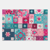 Kleurrijke Patchwork Quilt Wrapping Paper Sheets (Voorkant 2)