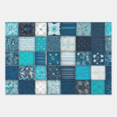 Kleurrijke Patchwork Quilt Wrapping Paper Sheets (Voorkant)