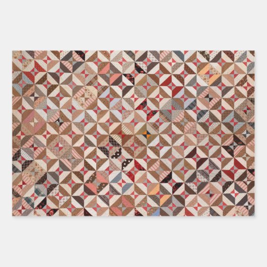 Kleurrijke  patchwork Quilts Stijlvol Inpakpapier Vel (Voorkant 3)