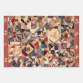 Kleurrijke  patchwork Quilts Stijlvol Inpakpapier Vel (Voorkant)
