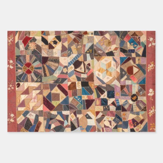 Kleurrijke  patchwork Quilts Stijlvol Inpakpapier Vel (Voorkant)