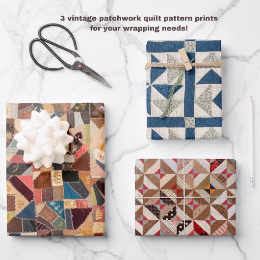 Kleurrijke  patchwork Quilts Stijlvol Inpakpapier Vel