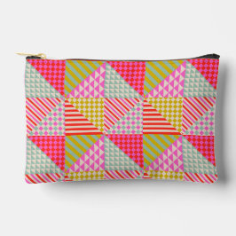 Kleurrijke Patchwork Ritssluiting Zak | Make-up Ta Etui