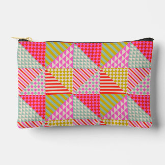 Kleurrijke Patchwork Ritssluiting Zak | Make-up Ta Etui