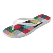 Kleurrijke Patchwork Squares  Teenslippers (Schuin)