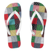 Kleurrijke Patchwork Squares Teenslippers (Voetbed)