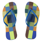 Kleurrijke patchwork teenslippers (Voetbed)