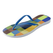 Kleurrijke patchwork teenslippers (Schuin)