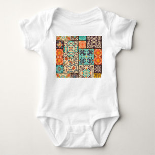 Kleurrijke Patchwork Tegel: Islamitische Majolica  Romper
