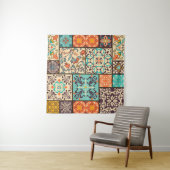 Kleurrijke Patchwork Tegel: Islamitische Majolica Wandkleed (In Situ (horizontaal))