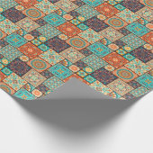 Kleurrijke patchwork tegel: Islamitische motieven. Cadeaupapier (Hoek)