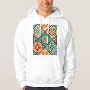 Kleurrijke patchwork tegel: Islamitische motieven. Hoodie