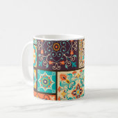 Kleurrijke patchwork tegel: Islamitische motieven. Koffiemok (Voorkant links)