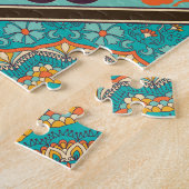Kleurrijke patchwork tegel: Islamitische motieven. Legpuzzel (Zijkant)