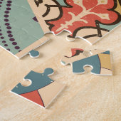 Kleurrijke Patchwork Tegel Islamitische Motieven Legpuzzel (Zijkant)