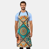 Kleurrijke patchwork tegel: Islamitische motieven. Schort (Gedragen)