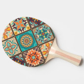 Kleurrijke patchwork tegel: Islamitische motieven. Tafeltennisbatje (Zijkant)