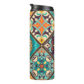 Kleurrijke patchwork tegel: Islamitische motieven. Thermosbeker (Geroteerd rechts)