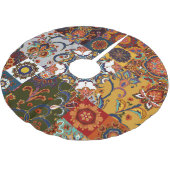 Kleurrijke Patchwork Tegel: Majolica Pottery Style Kerstboom Rok (Gekanteld)
