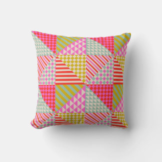 Kleurrijke Patchwork Worp Kussen | Housewarming