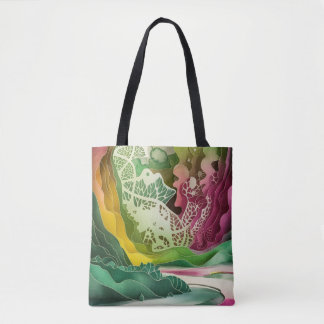 Kleurrijke Path Shopping Errand Canvas tas