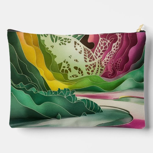 Kleurrijke Pathway Accessoirezak Handtas (Achterkant)