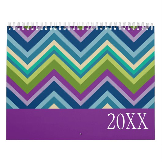 Kleurrijke patronen en funky ontwerpen kalender (Hoes)